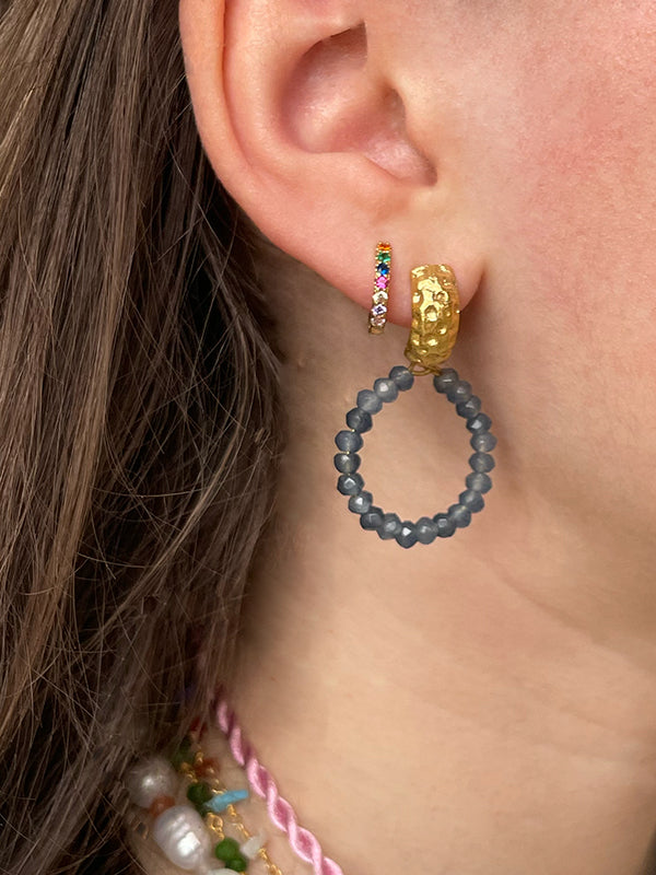 Multicoored Hoop Earrings by PAYA | Traditional earrings, Hoop earrings,  Fabric earrings